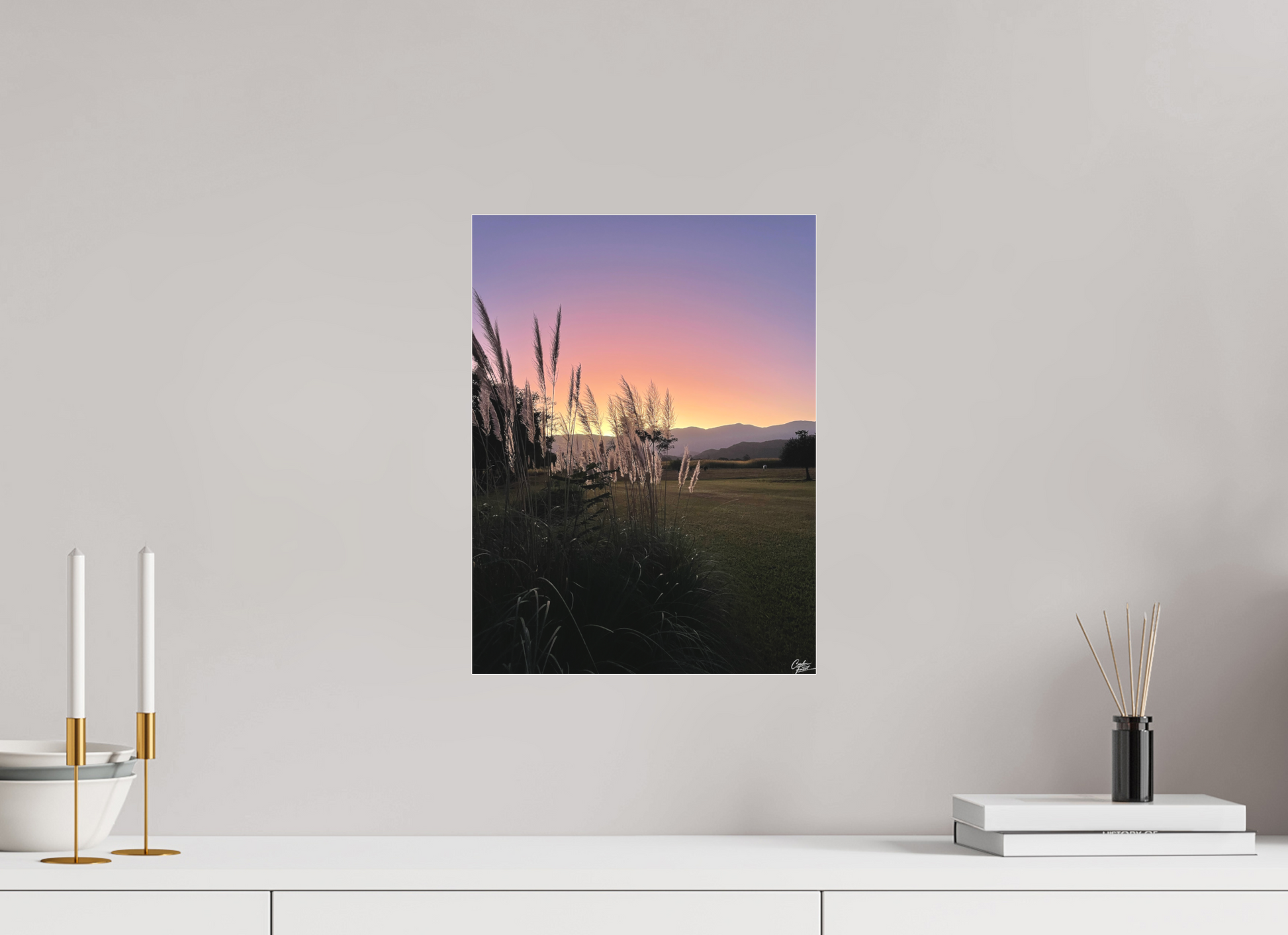 30 x 40 cm, Tirage photo sous Plexi mat Field of Golden Dreams (Caroline Fourest)