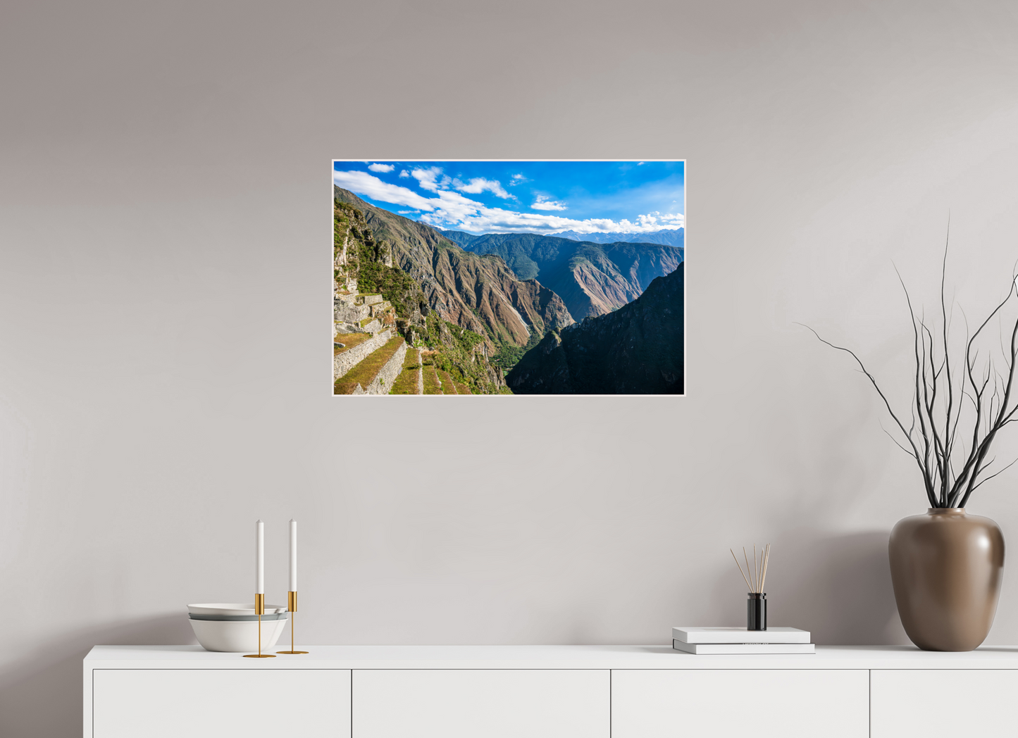 75 x 50 cm, Tirage photo métallisée ultraHD sous Plexi cadre Artbox Fiammetta Perou