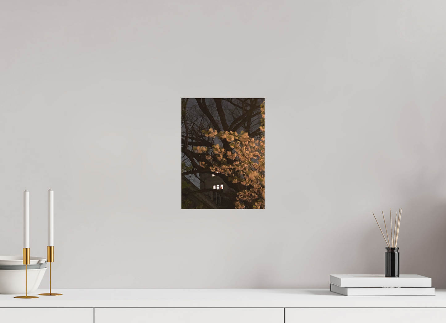 21 x 28 cm, Tirage photo sous Plexi mat Jardin la nuit (Marie Sicard)