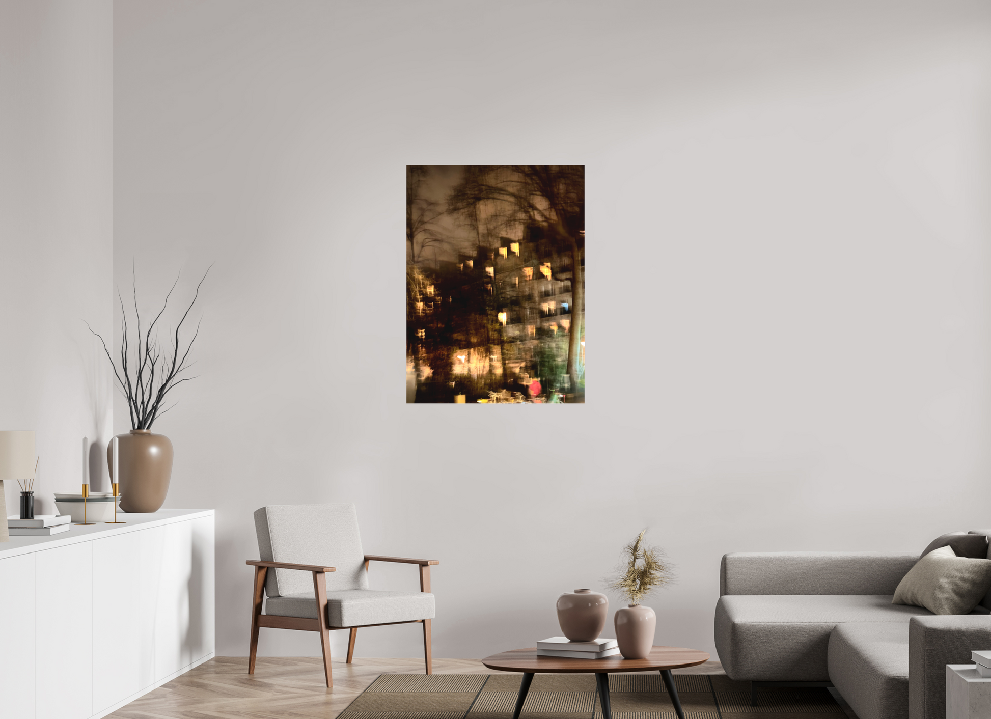 75 x 100 cm, Tirage photo sous Plexi mat Les lumières de la ville (Marie Sicard)