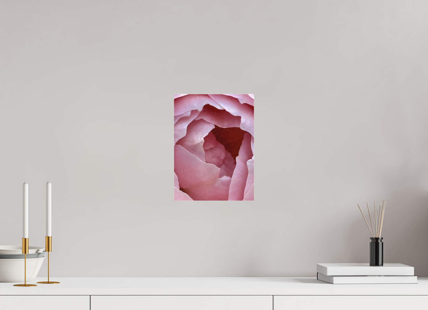 21 x 28 cm, Tirage photo sous Plexi mat Le coeur de ma Rose (Marie Sicard)
