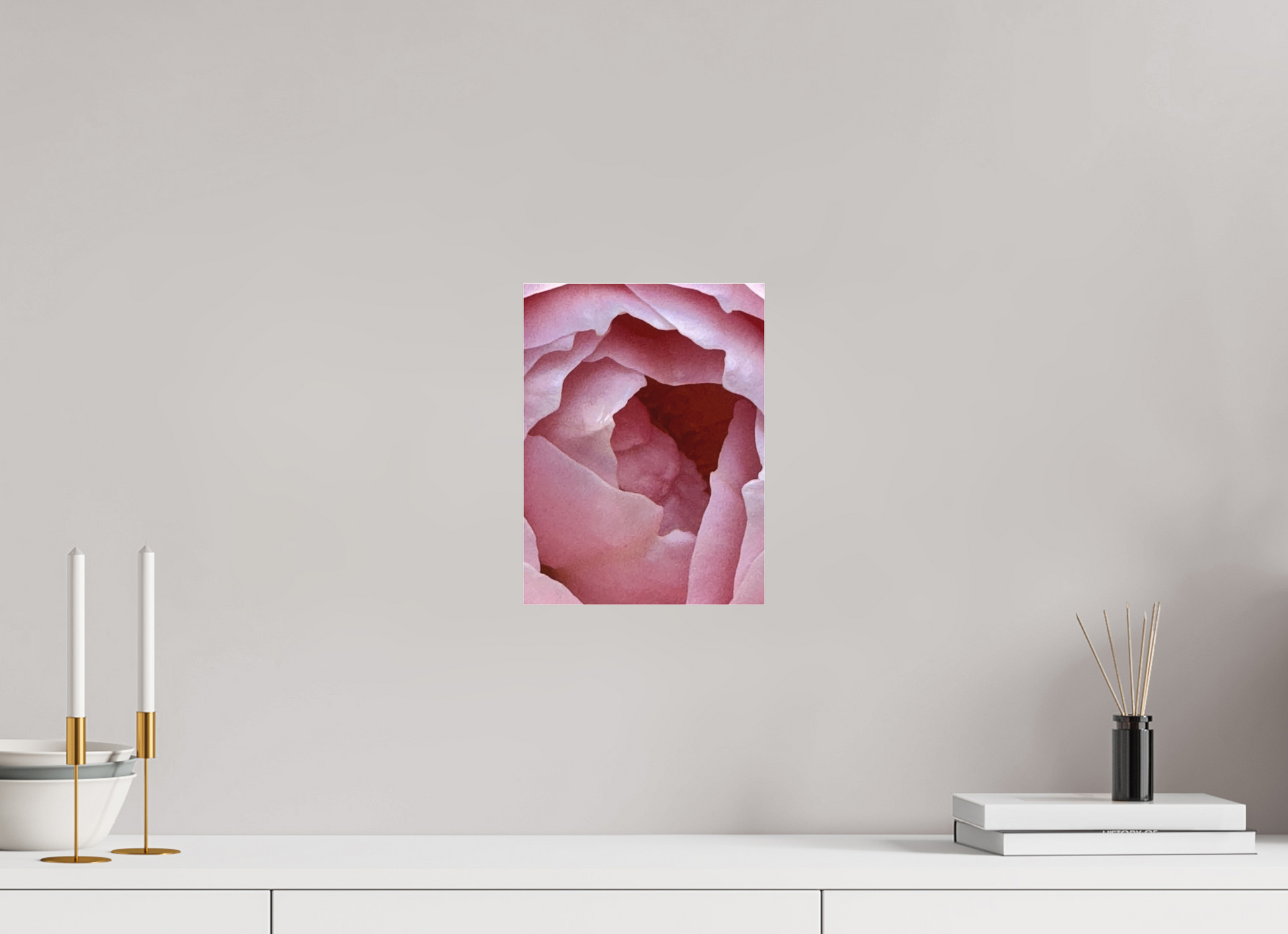 21 x 28 cm, Tirage photo sous Plexi mat Le coeur de ma Rose (Marie Sicard)